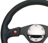 NRG Innovations - NRG Innovations Reinforced Steering Wheel (320mm) Blk Leather w/Dual Buttons - Image 2