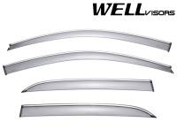 WellVisors Side Window Deflectors Honda Accord Sedan 03-07 With Chrome Trim