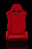 BRAUM RACING SEATS & MORE - BRAUM Racing Red Jacquard / Black Stitching - Pair - Image 1