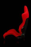 BRAUM RACING SEATS & MORE - BRAUM Racing Red Jacquard / Black Stitching - Pair - Image 3