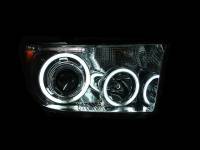 ANZO Headlights, Tail Lights and More  - ANZO 2007-2013 Toyota Tundra Projector Headlights w/ Halo Black (CCFL) - Image 2