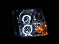 ANZO Headlights, Tail Lights and More  - ANZO 2003-2006 Cadillac Escalade Projector Headlights w/ Halo Chrome (CCFL) (HID Compatible) - Image 2