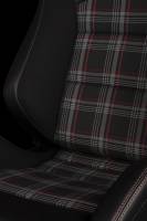 BRAUM RACING SEATS & MORE - BRAUM Racing Elite-S Series Sport Seats - Black & Red Plaid (Red Stitching) - Pair - Image 4