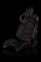 BRAUM RACING SEATS & MORE - BRAUM Racing Alpha X Series Sport Seats - Black & Red - Pair - Image 2