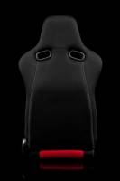 BRAUM RACING SEATS & MORE - BRAUM Racing Venom Series Sport Seats - Black and Red Cloth (Red Stitching) - Pair - Image 4