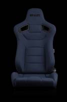 BRAUM Racing Elite Series Sport Seats - Blue Cloth (Black Stitching) - Pair