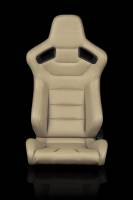 BRAUM Racing Elite Series Sport Seats - Beige Leatherette - Pair