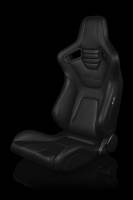 BRAUM RACING SEATS & MORE - BRAUM Racing Elite-X Series Sport Seats - Black Leatherette (Black Stitching) - Pair - Image 2