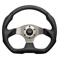 Momo Eagle Steering Wheel 350 mm - Black Leather/Anth Spokes