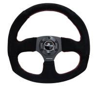 NRG Innovations - NRG Innovations Reinforced Steering Wheel (320mm Horizontal / 330mm Vertical) Suede w/Red Stitch - Image 1