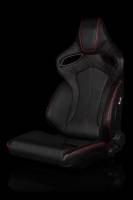 BRAUM RACING SEATS & MORE - BRAUM Racing Orue Series Sport Seats - Black Diamond (Red Stitching) - Pair - Image 2