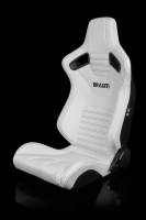 BRAUM RACING SEATS & MORE - BRAUM Racing Elite-X Series Sport Seats - White Leatherette (Black Stitching) - Pair - Image 2