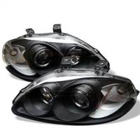 Spyder Auto - Spyder Honda Civic 96-98 Projector Headlights LED Halo Amber Reflctr Blk PRO-YD-HC96-AM-BK - Image 2