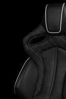 BRAUM RACING SEATS & MORE - BRAUM Racing Orue Series Sport Seats - Black Diamond (White Stitching) - Pair - Image 4