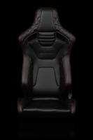 BRAUM RACING SEATS & MORE - BRAUM Racing Elite-X Series Sport Seats - Black Diamond (Red Stitching) - Pair - Image 1