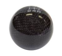 NRG Innovations Universal Ball Style Shift Knob (No Logo) - Black Carbon Fiber (5 Speed Pattern)