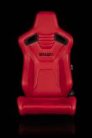 BRAUM RACING SEATS & MORE - BRAUM Racing Elite-X Series Sport Seats - Red Leatherette (black Stitching) - Pair - Image 1