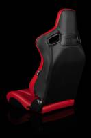 BRAUM RACING SEATS & MORE - BRAUM Racing Elite-X Series Sport Seats - Red Leatherette (black Stitching) - Pair - Image 3