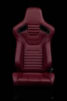 BRAUM RACING SEATS & MORE - BRAUM Racing Elite-X Series Sport Seats - Maroon Leatherette (Black Stitching) - Pair - Image 1