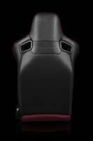 BRAUM RACING SEATS & MORE - BRAUM Racing Elite-X Series Sport Seats - Maroon Leatherette (Black Stitching) - Pair - Image 4