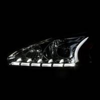 ANZO Headlights, Tail Lights and More  - ANZO 2013-2014 Nissan Altima Projector Headlights w/ Plank Style Design Chrome - Image 2