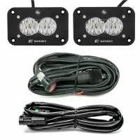 Baja Designs S2 Sport Flush Mount Wide Cornering Pattern LED Work Light Clear Lens Kit