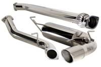 Turbo XS Catback Exhaust System Single 4" Polished Stainless Tip 2008-2010 Subaru WRX 5 Door Hatch.