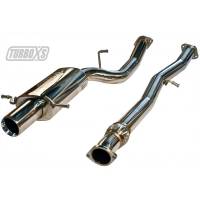 Turbo XS Catback Exhaust System 4" Polished Stainless Tip 2002-2007 Subaru WRX/STi.