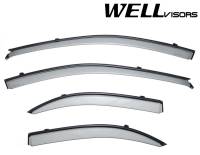 WellVisors Side Window Deflectors Mazda 6 Sedan 03-08 With Black Trim