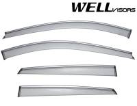 WellVisors Side Window Deflectors Cadillac SRX 10-16 With Chrome Trim