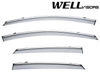 WellVisors Side Window Deflectors Cadillac XTS sedan 13-19 with Chrome Trim