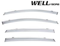 WellVisors Side Window Deflectors Chevrolet Malibu 16-21 with Chrome trim