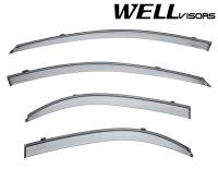 WellVisors Side Window Deflectors Kia Spectra Sedan 04-09 With Black Trim