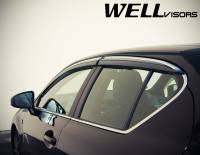 WellVisors - WellVisors Side Window Deflectors Lexus CT200H 11-17 With Chrome Trim - Image 3