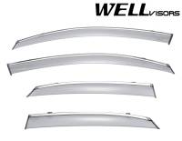 WellVisors Side Window Deflectors Lexus NX200t NX300h 15-21 with Chrome Trim