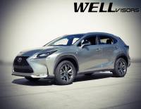 WellVisors - WellVisors Side Window Deflectors Lexus NX200t NX300h 15-21 with Chrome Trim - Image 2