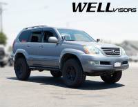 WellVisors - WellVisors Side Window Deflectors Lexus GX470 03-09 with Black Trim - Image 2