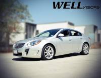 WellVisors - WellVisors Side Window Deflectors Buick Regal 11-17 With Chrome Trim - Image 2