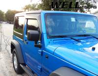 WellVisors - WellVisors Side Window Deflectors Jeep Wrangler 2 Door 07-17 Premium Series - Image 2