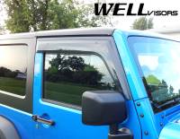 WellVisors - WellVisors Side Window Deflectors Jeep Wrangler 2 Door 07-17 Premium Series - Image 3