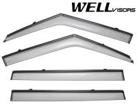 WellVisors Side Window Deflectors Kia Soul 10-13 With Black Trim