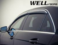 WellVisors - WellVisors Side Window Deflectors Mercedes Benz W212 E-Class E200 E250 E300 E350 E400 E500 E550 10-16 With Chrome Trim - Image 3