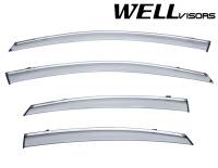 WellVisors Side Window Deflectors Hyundai Sonata 15-19 with Chrome Trim