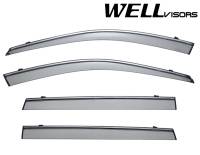 WellVisors Side Window Deflectors Subaru Outback 10-14 With Chrome Trim