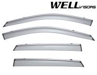 WellVisors Side Window Deflectors Honda Crosstour 10-15 With Chrome Trim