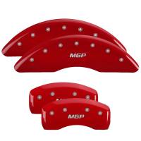 MGP Caliper Covers Red finish, Silver MGP for 2014-2019 Infiniti Q50 / 2017-2018 Infiniti Q60