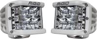 RIGID D-SS PRO Side Shooter, Spot Optic, Surface Mount, White Housing, Pair