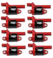 MSD Coils, Red, Round, 2014 & up GM V8, 8-pk