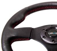 NRG Innovations - NRG Innovations Reinforced Steering Wheel (320mm) Leather w/Red Stitch - Image 3