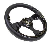 NRG Innovations - NRG Innovations Reinforced Steering Wheel (320mm) Blk w/Gloss Black Trim - Image 2